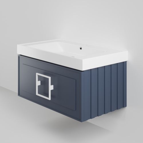 Тумба с раковиной La Fenice CUBO NFNC-01-CUB-BG-80-2-80 90х36х49 подвесная цвет синий