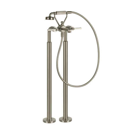 Смеситель для ванны Gessi Venti20 65128#149 напольный никель (внешняя часть)