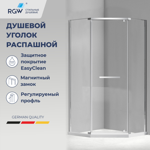 Душевой уголок RGW Passage 78088388-11 80х80 стекло прозрачное профиль хром глянцевый без поддона