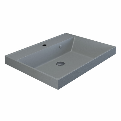 Раковина кварцевая Uperwood Classic Quartz 291030015 60х45 полувстраиваемая цвет серый