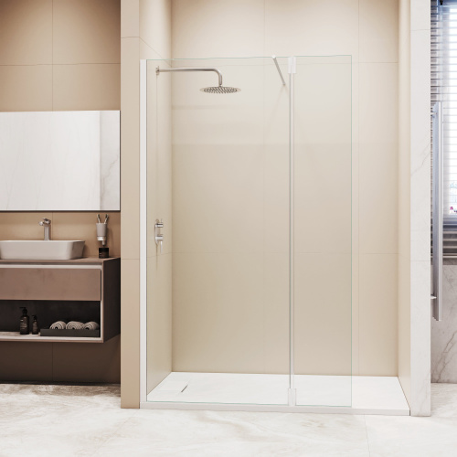 Душевая перегородка RGW Walk In 351005143-15 140х195 стекло прозрачное профиль белый Душевая перегородка RGW Walk In 351005143-15 140х195 стекло прозрачное профиль белый