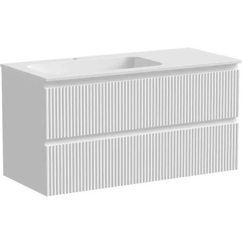 Тумба под раковину Sancos SNOB R SNR100LW 100х40 подвесная цвет белый