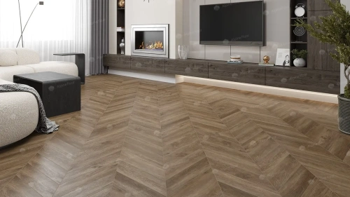 SPC ламинат Alpine Floor Chervon Alpine ECO 18-5 MC Макадамия Chevron толщина 0.5 см 43 класс 600х127