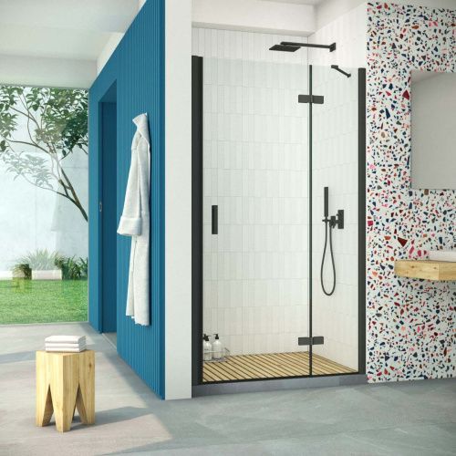 Душевая дверь Vegas-Glass AFP Retta AFP Retta 100 02М crystalvision R 100х200 стекло прозрачное профиль черный матовый