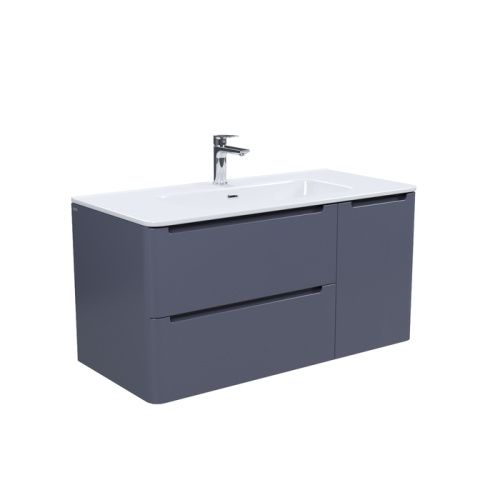 Тумба с раковиной IDDIS Edifice EDI10D0i95K 100х47х50 подвесная цвет темно-серый