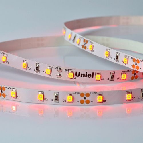 Светодиодная лента Uniel ULS-M11 ULS-M11-2835-60LED/m-8mm-IP20-DC12V-4,8W/m-5M-RED PROFI катушка в герметичной упаковке