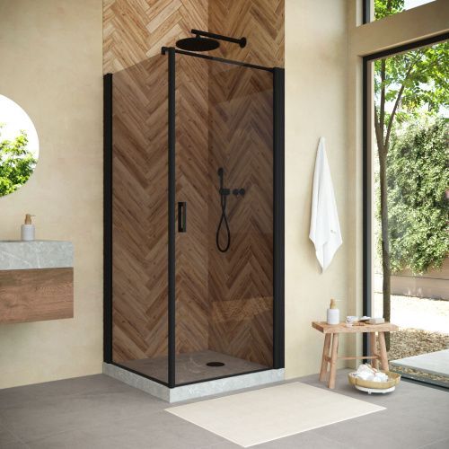 Душевой уголок Vegas-Glass EP-Fis NOVO EP-FIS NOVO h2000 90*80 02М 05 R 90х80 стекло тонированное профиль черный без поддона