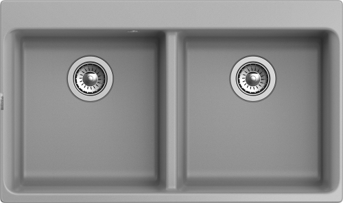 Кухонная мойка Rivelato AXEL X-90-2D grigio metallizza 87х52 цвет серый металлик