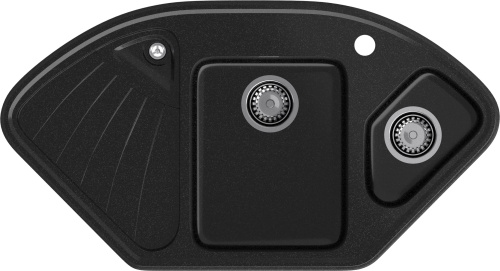 Кухонная мойка Granfest Corner C-1040E черный 104х56 цвет черный