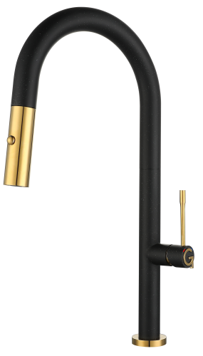 Смеситель для кухни Rivelato 3972500 nero oro на мойку черный/золото