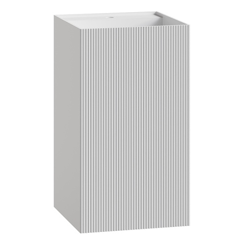 Раковина из искусственного камня Boheme Cube 802-R-MW 48х48 напольная цвет белый