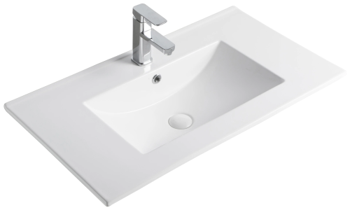Раковина керамическая Gid Integrado 71104 81х47 встраиваемая цвет белый