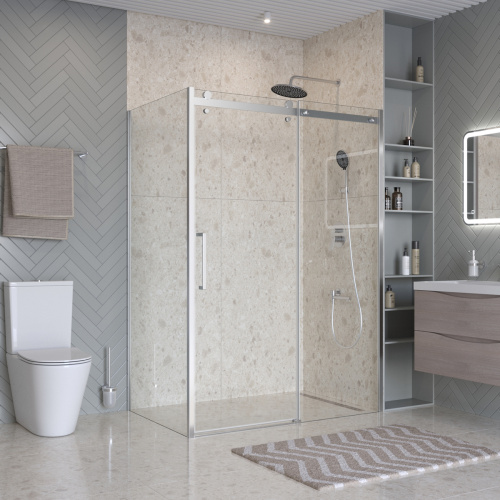 Душевой уголок BelBagno MARINO MARINO-2-AH-1-150/100-C-Cr 150х100 стекло прозрачное профиль хром без поддона
