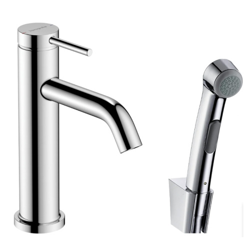Смеситель для раковины с гигиеническим Hansgrohe Tecturis S 73211000 на раковину хром
