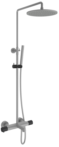 Душевая стойка AltroBagno Intento AltroBagnoIntento030421GrNe настенная цвет серый/черный Душевая стойка AltroBagno Intento AltroBagnoIntento030421GrNe настенная цвет серый/черный