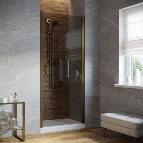 Душевая дверь Vegas-Glass EP LUX EP LUX 60 05 07 R 60х200 стекло тонированное профиль бронза