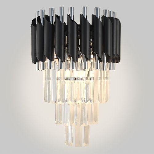 Светильник настенный Natali Kovaltseva DARIAN (ДАРИАН) DARIAN 76017/2W CHROME BLACK