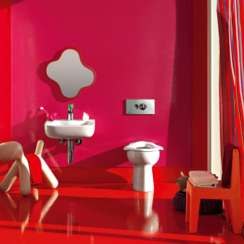 Чаша унитаза напольная Laufen Florakids 8.2203.6.000.027.1 цвет белый без сиденья душевой смыв