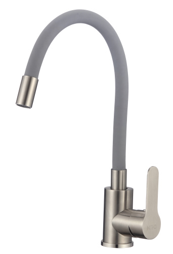 Смеситель для кухни D-Lin H155316-2 на мойку серый/сатин