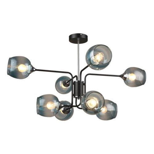 Люстра на штанге IMEX MD.3564 MD.3564-8-S BK+CH