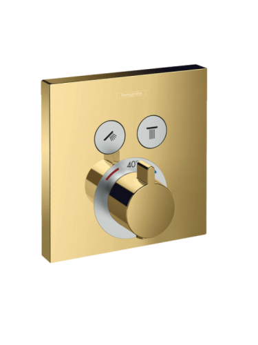 Смеситель Hansgrohe ShowerSelect 15763990 настенный встраиваемый золото