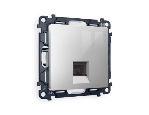 Комплект механизма телефонной розетки RJ-11(4P4C) со шторкой Ambrella Volt Alfa (Алфа) MA412030