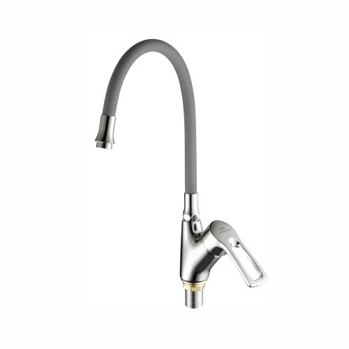 Смеситель для кухни Fashun A4466+A7257 на мойку серый/хром