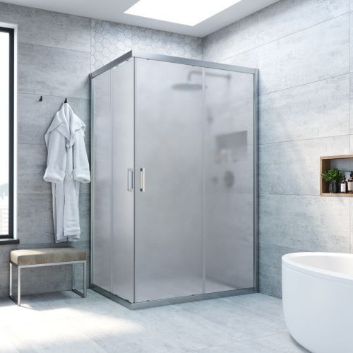 Душевой уголок Vegas-Glass ZA-F TUR+NOVO ZA-F NOVO h2000 80*70 07 10 80х70 стекло матовое профиль хром без поддона