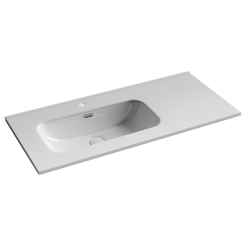 Раковина Ceramica Nova ELEMENT 101 см CN7003L накладная цвет белый