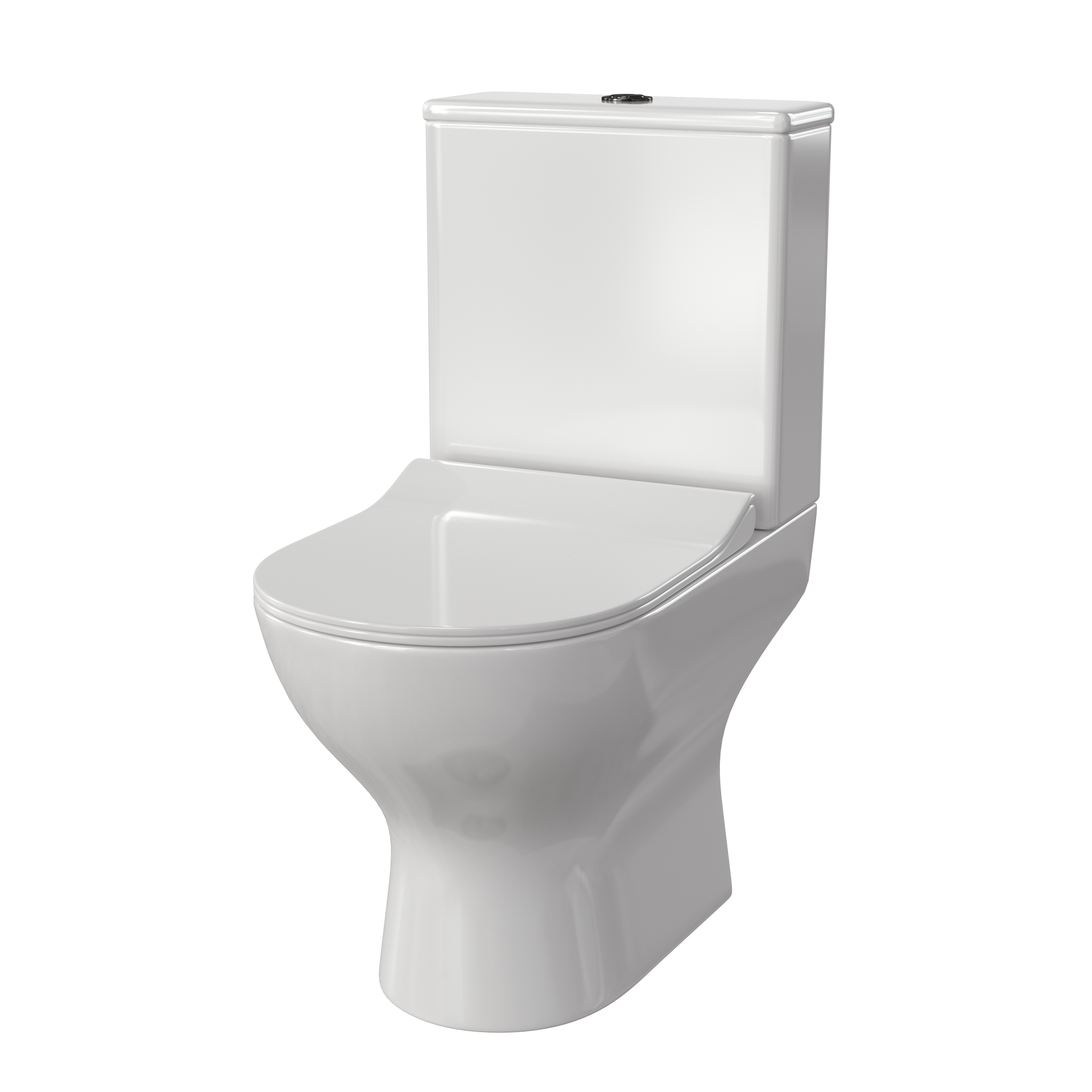 Унитаз напольный с бачком Taliente Arte AR35045+Nero pulsante белый с сиденьем безободковый душевой смыв