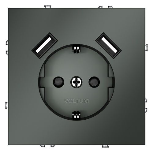 Розетка с USB, А+А VOLTUM S70 VLS040406