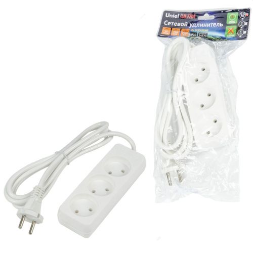 Удлинитель бытовой Uniel ULTRA (УЛТРА) S-CU3-1,5 WHITE
