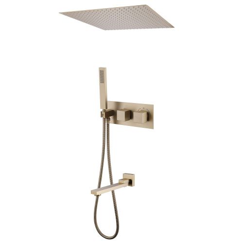 Душевая система ABBER AF8254G встраиваемая в стену с термостатом