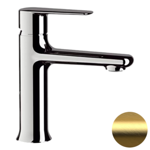 Смеситель Remer Vanity V12BG на раковину брашированное золото