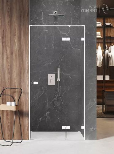 Душевая дверь New Trendy AVEXA White EXK-2690 90х200 стекло прозрачное профиль белый