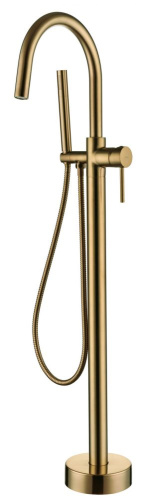 Смеситель Boheme Uno 469-MG напольный золото матовое