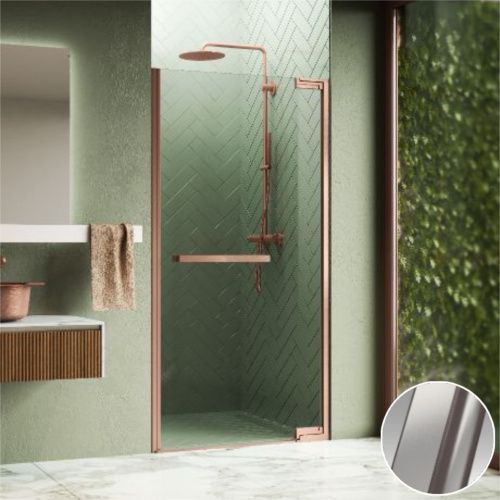 Душевая дверь Novellini N180 N1801B90-1Z 90х200 стекло прозрачное профиль хром матовый