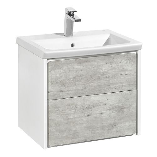 Тумба под раковину Roca Ronda Z.RU93.0.300.2 60х48х41 подвесная цвет бетон/белый матовый
