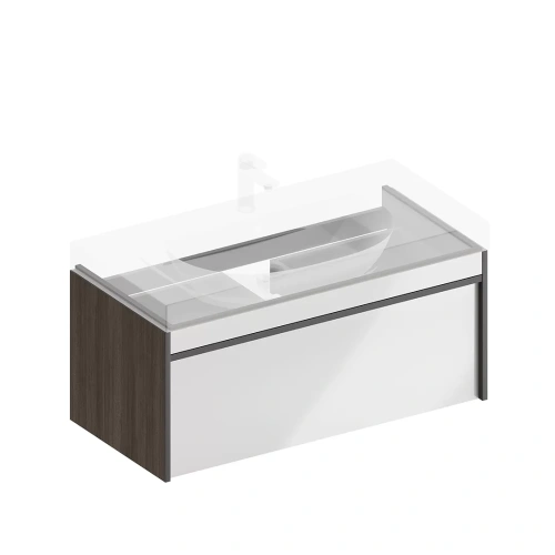 Тумба под раковину Kerama Marazzi MODULA MO.100.1+1\AR 98х47х42 подвесная цвет белый