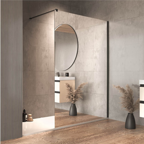 Душевая перегородка Kolpa-San CALYPSO 661270 140х200 стекло зеркальное профиль черный