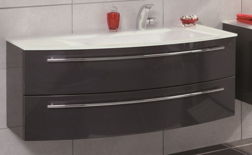 Тумба под раковину Puris Crescendo WUA361209L(686/121) 120х56х48 подвесная цвет серый