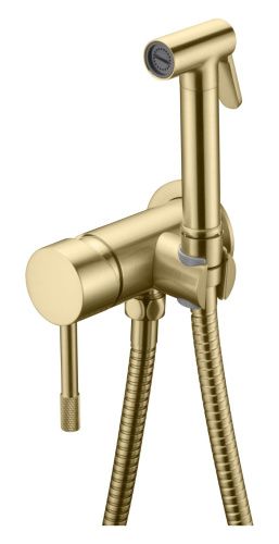Гигиенический душ со смесителем Boheme Uno 467-MG золото матовое