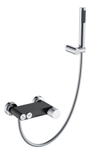 Смеситель Boheme Stick 123-BCR.2 настенный черный