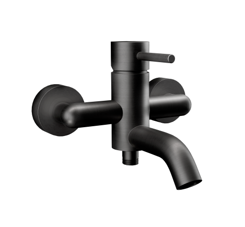 Смеситель для ванны Remer X Style X05CFP настенный черный брашированный хром