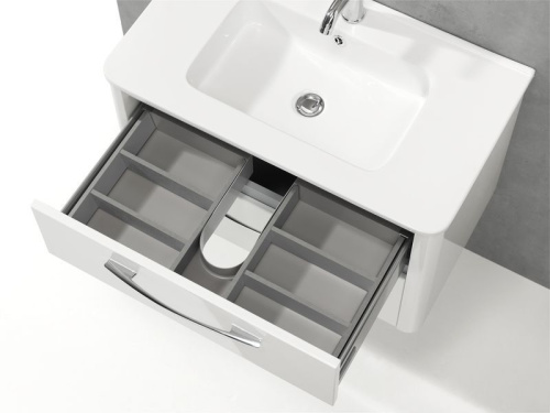 Раковина керамическая IBX Asun PORC080SUN 80х46 встраиваемая цвет белый 1 отверстие под смеситель