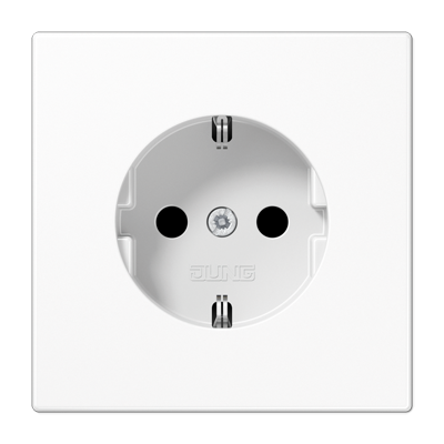 Розетка 2K+З со шторками Jung Serie LS (Серие ЛС) LS1520KIWW