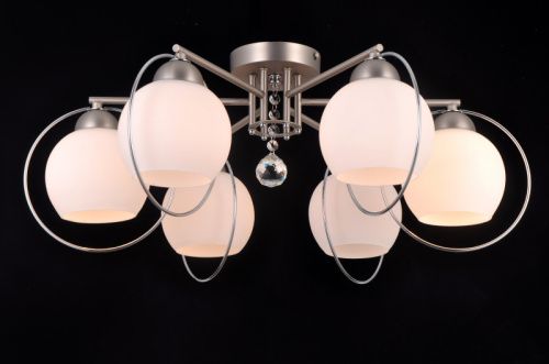Люстра потолочная Natali Kovaltseva SPHERE II (СПХЕРЕ ИИ) SPHERE II 81051-6C SATIN NICKEL