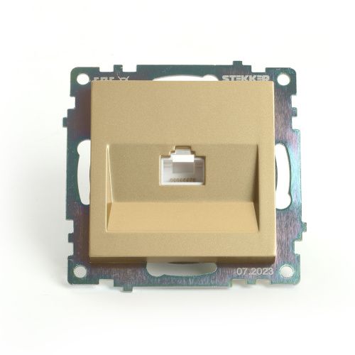 Розетка компьютерная 1-местная RJ-45 Stekker Катрин 49227
