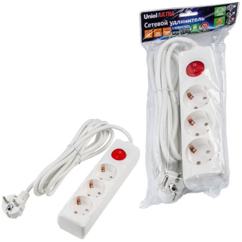 Удлинитель бытовой Uniel ULTRA (УЛТРА) S-GCU3-3B WHITE