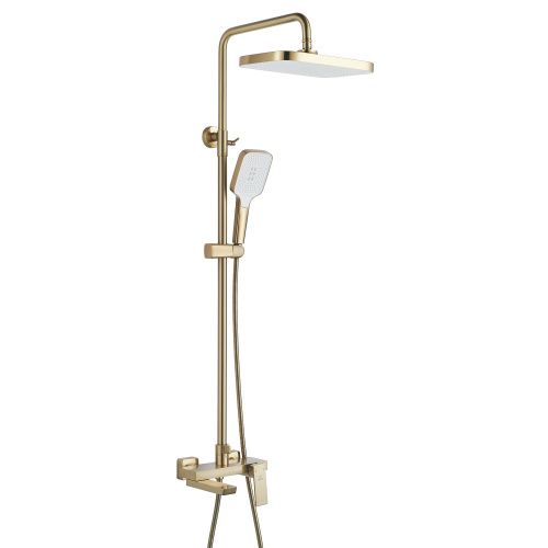 Душевая стойка Rose R1836G настенная цвет золотой сатин